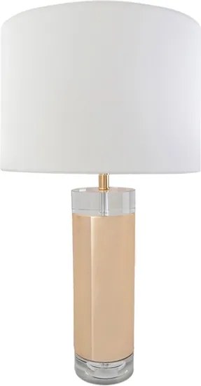 Abajur Cristal Metal Rose Gold Royale