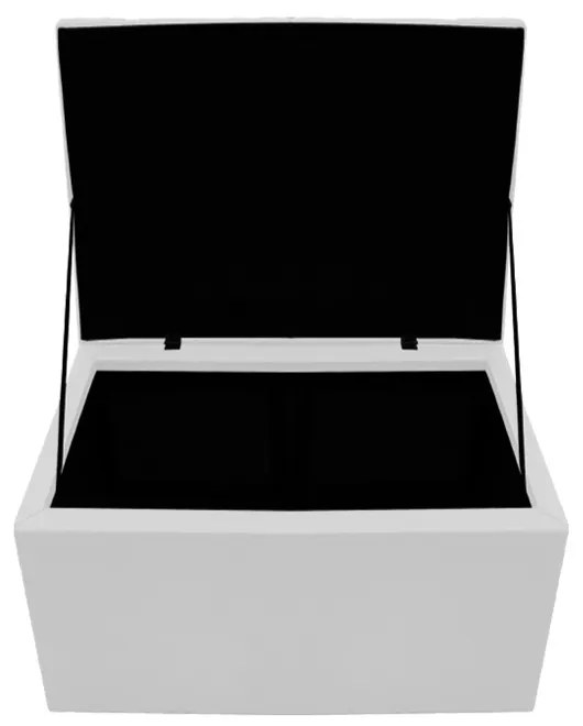 Calçadeira Copenhague 90 cm Solteiro Suede Branco - ADJ Decor