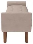 Puff Recamier Calçadeira 195cm Base Madeira Neville Z37 Linho Areia -