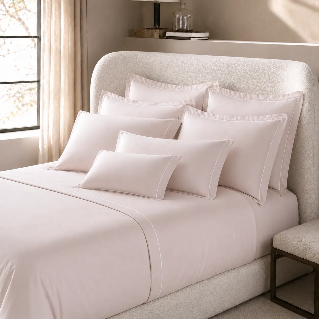 Jogo de Cama Kacyumara 200 Fios Festone Classico - Rose - King Rose - King
