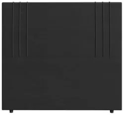 Cabeceira Cama Box Queen 160cm Estofada Rama Sintético Preto Z04 - Mpo