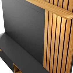 Painel Bancada Suspensa para TV até 65 Pol. Ripado 180cm Tocantins Pre