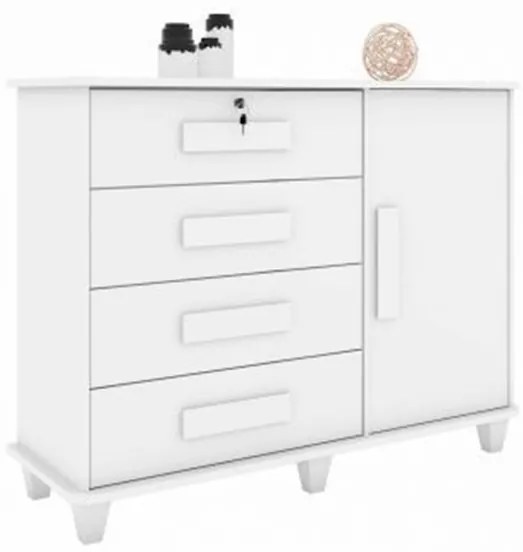 Cômoda Sapateira Grécia Branco - RV Móveis