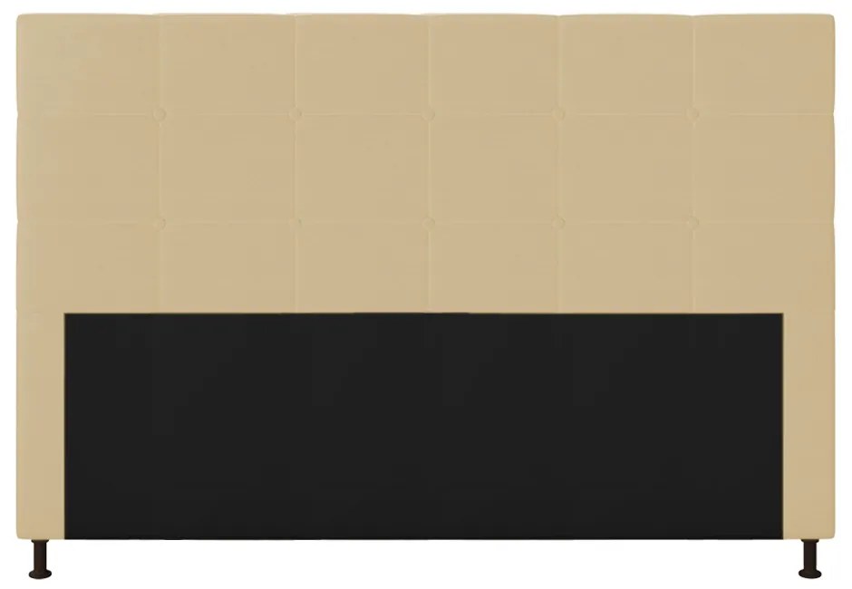 Cabeceira Stambul Para Cama Box Queen 160 cm Corino - D'Rossi - Bege