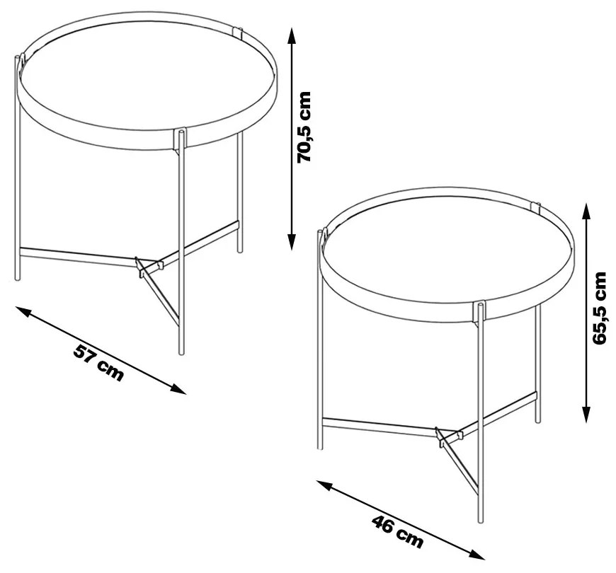 Conjunto Mesa Lateral Nezuko Base Cobre Tampo Nature G29 - Gran Belo