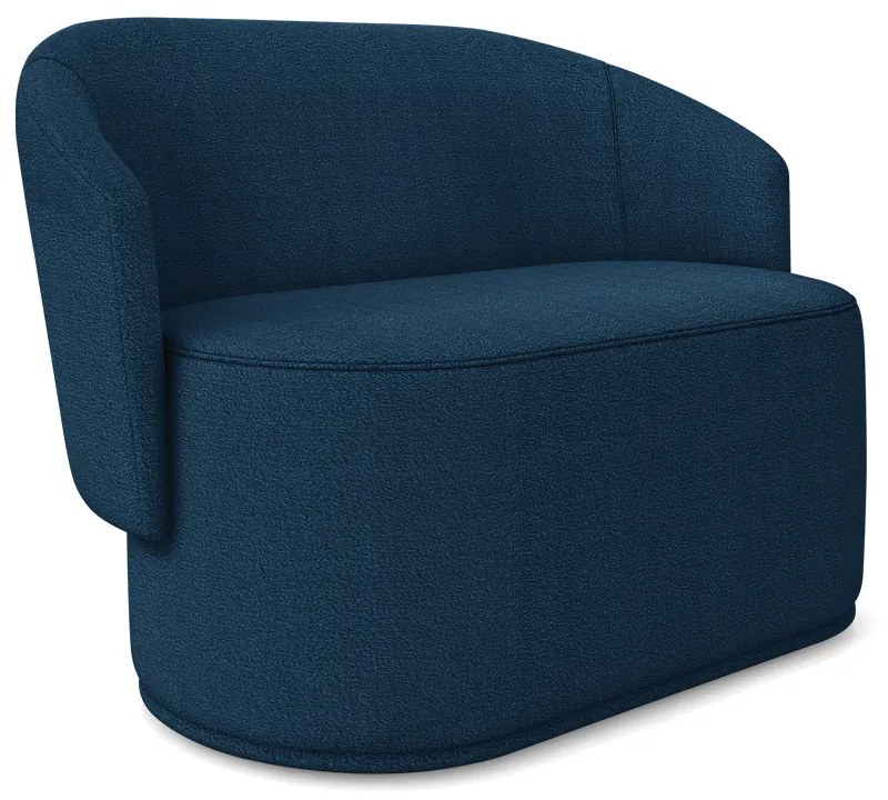 Sofá 2 Lugares Namoradeira Orgânica para Sala Malu Bouclê M11 - D'Rossi - Azul