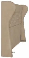 Cabeceira Cama Box Casal King 195cm Trinidad Z37 Veludo Bege - Mpozena