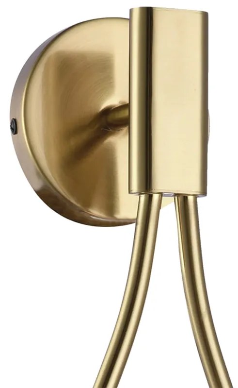 Arandela Pingo Metal Bronze Vidro Branco Ø20X42Cm 1Xg9 | Bella Ilumina...