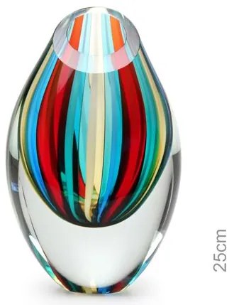 Gota Baixa com Bastões Coloridos com Fios Murano Cristais Cadoro