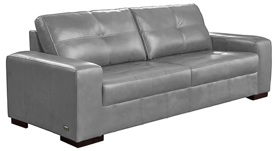 Sofá Decorativo 2 Lugares Turim 150cm Couro Cinza G58 - Gran Belo