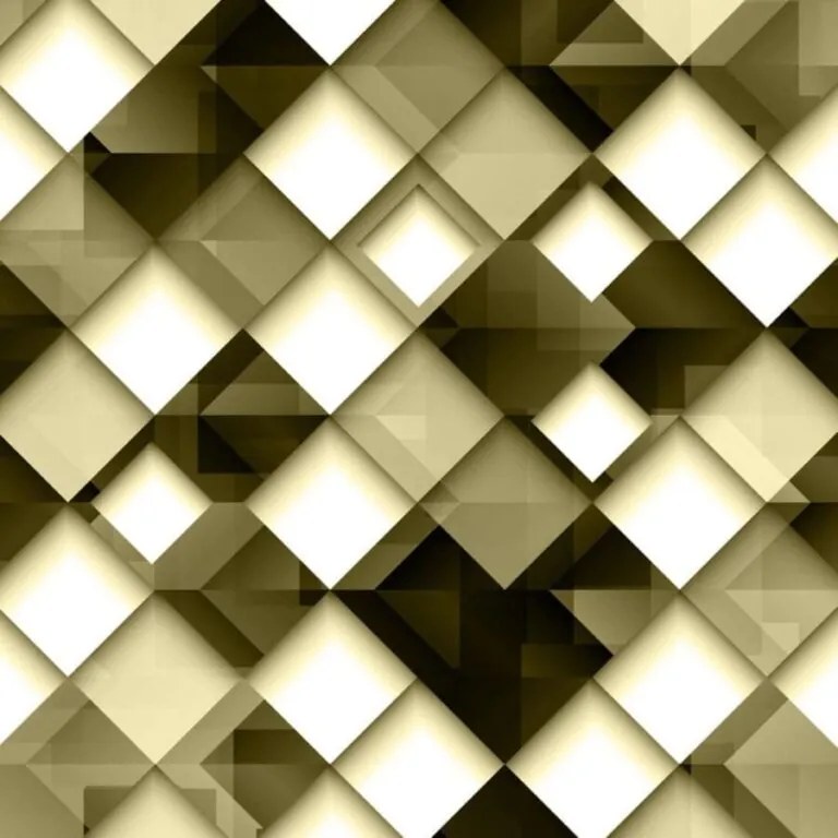 Papel de Parede Geométrico Amarelado