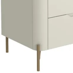 Cômoda Quarto 97cm Solteiro 3 Gavetas Becca Luna/Dourado I06 - Mpozena