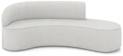 Sofá 4 Lugares Para Sala 220cm Orgânico Wendi Linho Cinza I01 - Mpoze