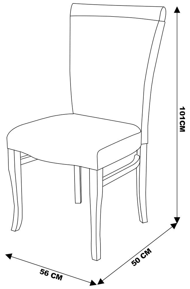 Kit 2 Cadeiras Decorativas Sala de Jantar Orfeu Madeira Maciça Poliéster Imbuia G42 - Gran Belo