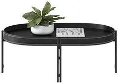 Mesa de Centro Para Sala Estilo Industrial Ville L06 Preto - Mpozenato