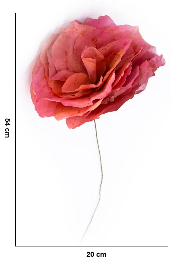 Rosa Artificial Cerejinha Desidratada com Haste Arame Real Toque 54 cm F04 - D'Rossi