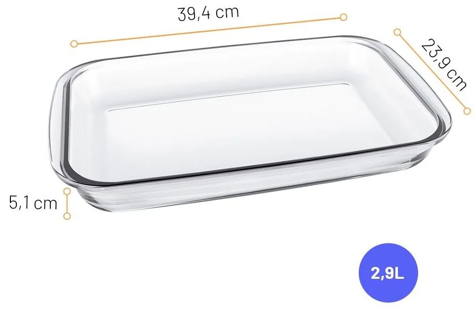 Assadeira Retangular Marinex 2,9L