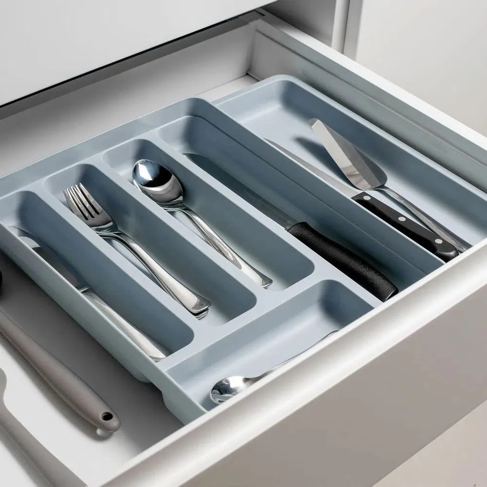 Organizador De Talheres Com Extensor Logic - Chumbo