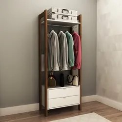 Guarda Roupa Solteiro Closet AZ1011 Branco/Nogal - Tecno Mobili
