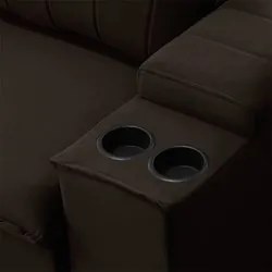 Sofá Retrátil Reclinável 3 Lugares 205cm Baluart F05 Veludo Marrom - M