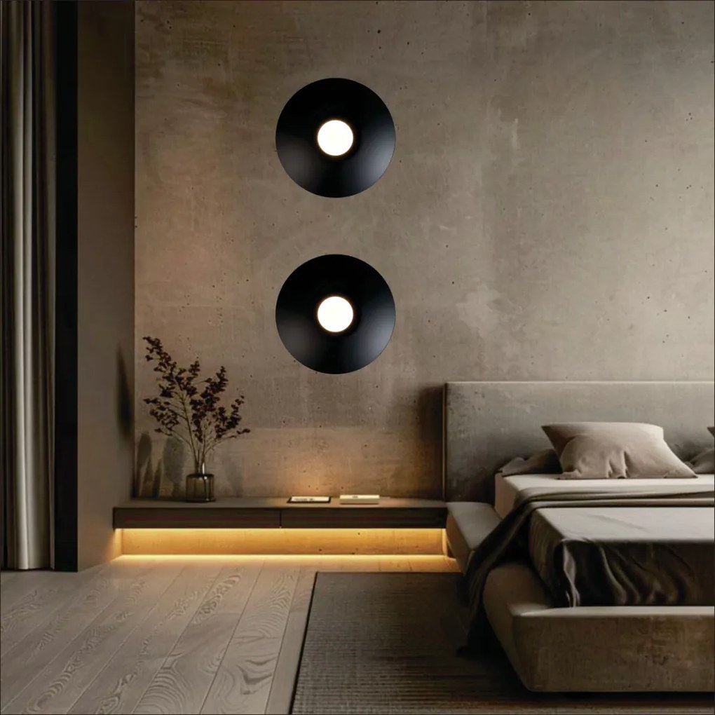 Arandela Tod Dish Egg Large Ø40Cm Led 19W 3000K - Qimporta Ar2526 (PRETO)