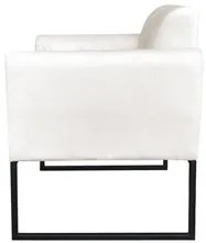 Poltrona Decorativa Base Industrial Preto Maressa S03 Suede Bege - Ibi