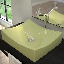 Cuba Pia de Apoio para Banheiro Retangular Milla ML44W C08 Verde Acqua