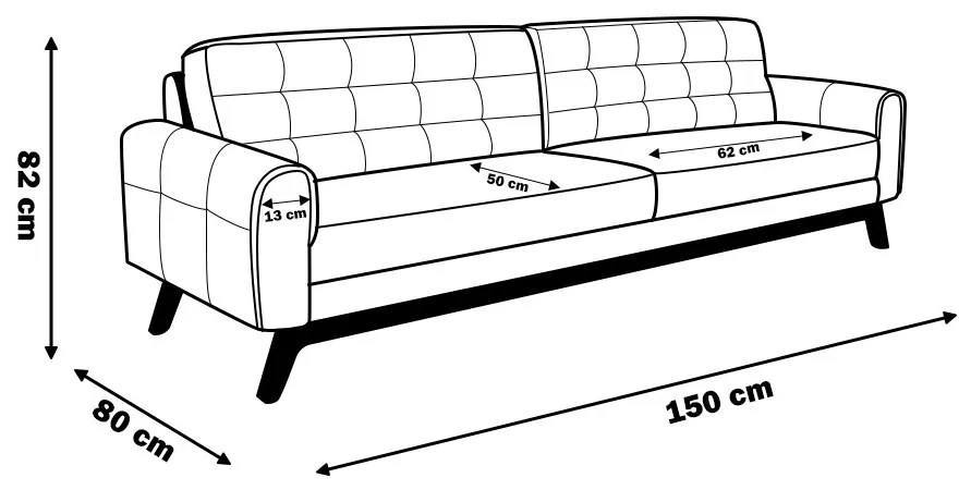 Sofá 2 Lugares Sala de Estar Eros 150 cm Veludo Esmeralda Base Fixa G15 - Gran Belo