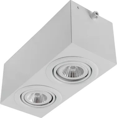 Plafon Sobrepor Aluminio Branco Com Duas Prensa Cabo