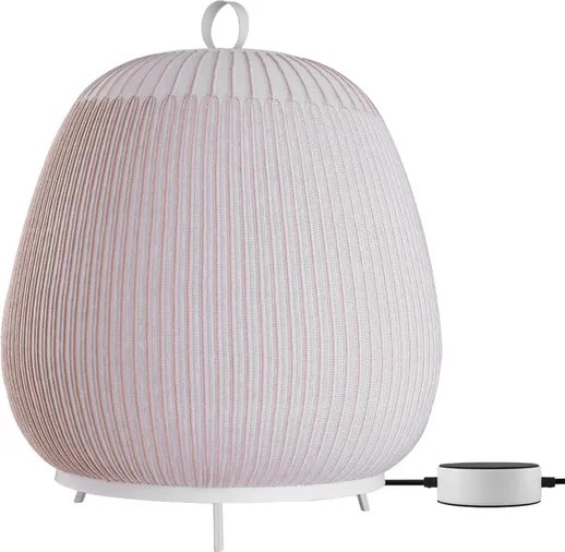 Luminaria De Piso Led Dimerizavel Tecido Bege 80W Coton