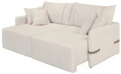 Sofá Cama Retrátil 200cm Essence D05 Linho Cru/Camel - Mpozenato