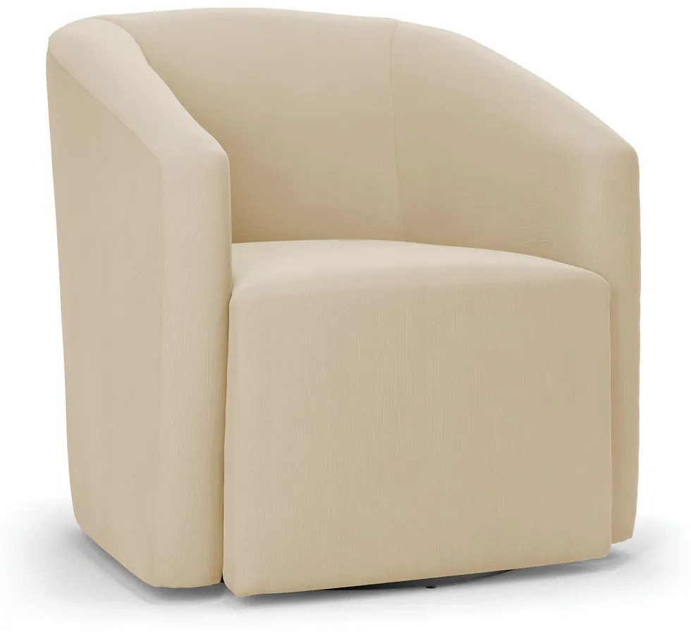 Poltrona Decorativa Base Giratória Kit 2 Stella Max Suede D03 - D'Rossi - Bege