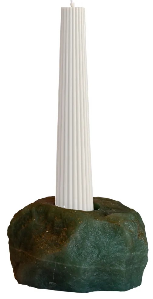 Castiçal Base Pedra - Quartzo Verde  Kleiner