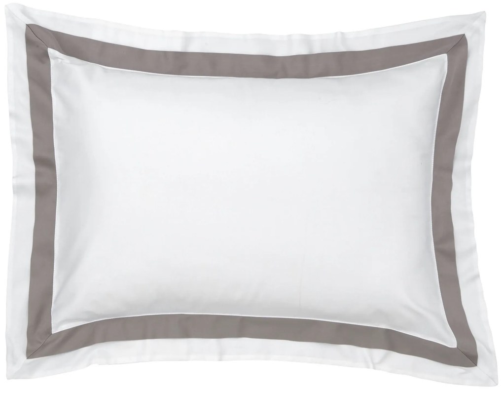 Jogo 2 Fronhas Kacyumara 300 Fios Bellagio 50x70cm Branco e Fend