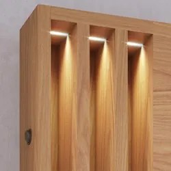 Estante Home Theater para TV 75 Pol. com LED 180cm Maitê C05 Freijó/Ci