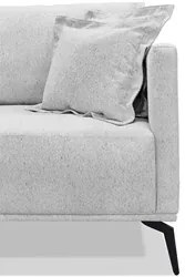 Sofá 2 Lugares 180cm Pés de Metal Vecchia S06 Linho Grigio - Mpozenato