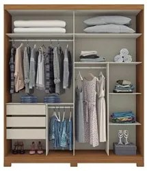 Guarda Roupa Solteiro Com Espelho 2 Portas Verg Nature/Off White - Hen