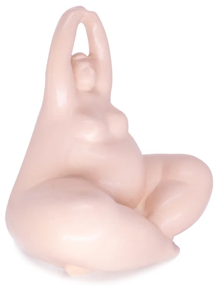 Enfeite Decorativo Yoga Rosa Em Cerâmica Estilo Nórdico 16,8 Cm - D'Rossi