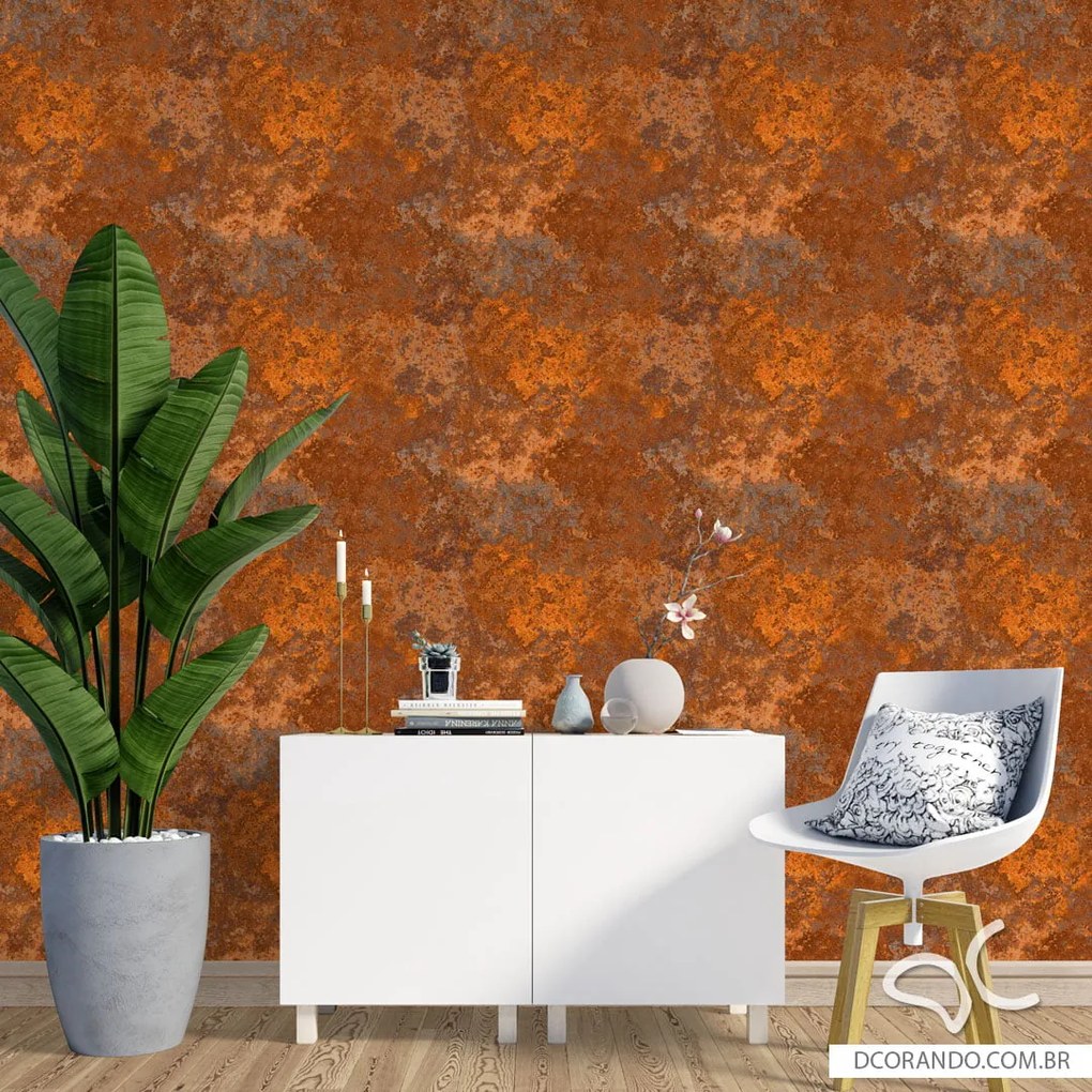 Papel de Parede Aço Corten 0.52m x 3.00m