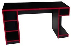 Mesa Para Computador Notebook Gamer Pro Preto/Vermelho - Fit Mobel