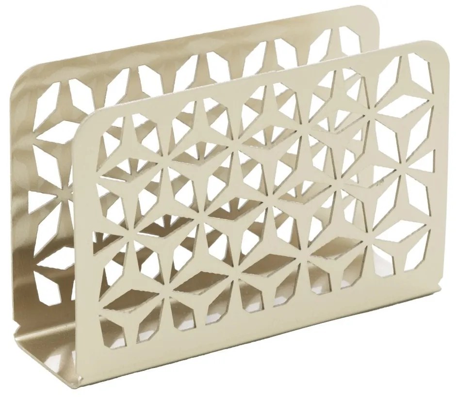 Porta Guardanapos De Aço Inox Garden Champanhe 12cm X 4,5cm X 8cm 88398 Wolff