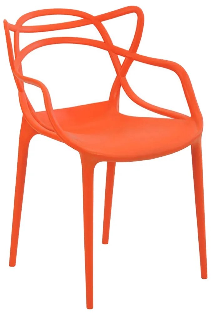 Cadeira Decorativa Sala e Cozinha Feliti (PP) Laranja G56 - Gran Belo
