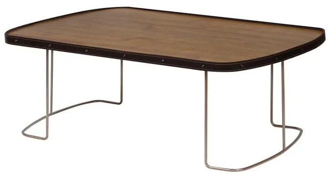 Mesa de Centro Borda de Couro 100 cm Babel - TA 56854
