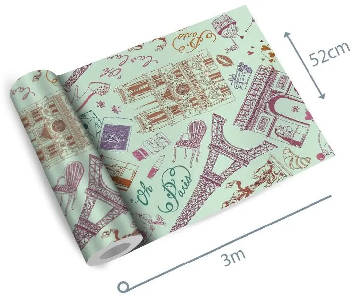 Papel de parede adesivo casual paris