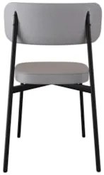 Cadeira de Jantar Estofada Kit 2 Ella M25 Linho Cinza CL - Mpozenato