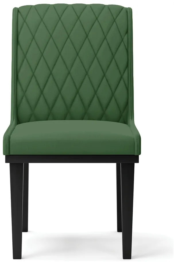 Cadeira Sala de Jantar Base Madeira Preto Kit 4 Sofia Suede Azul Marinho D03 - D'Rossi - Verde