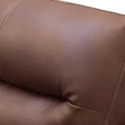 Sofá 3 Lugares Para Sala Living 216cm Niton L08 Couro Marrom - Mpozena