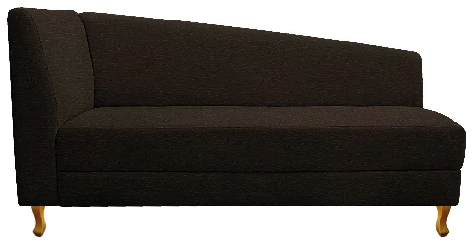Recamier Valéria 140cm Lado Direito Corano Marrom - ADJ Decor