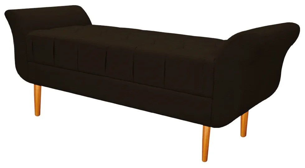 Recamier Estofado Ari 195 cm King Size Corano Marrom - ADJ Decor