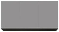 Armário Aéreo Virgínia e Balcão com Tampo 120cm Arizona Preto/Cinza -